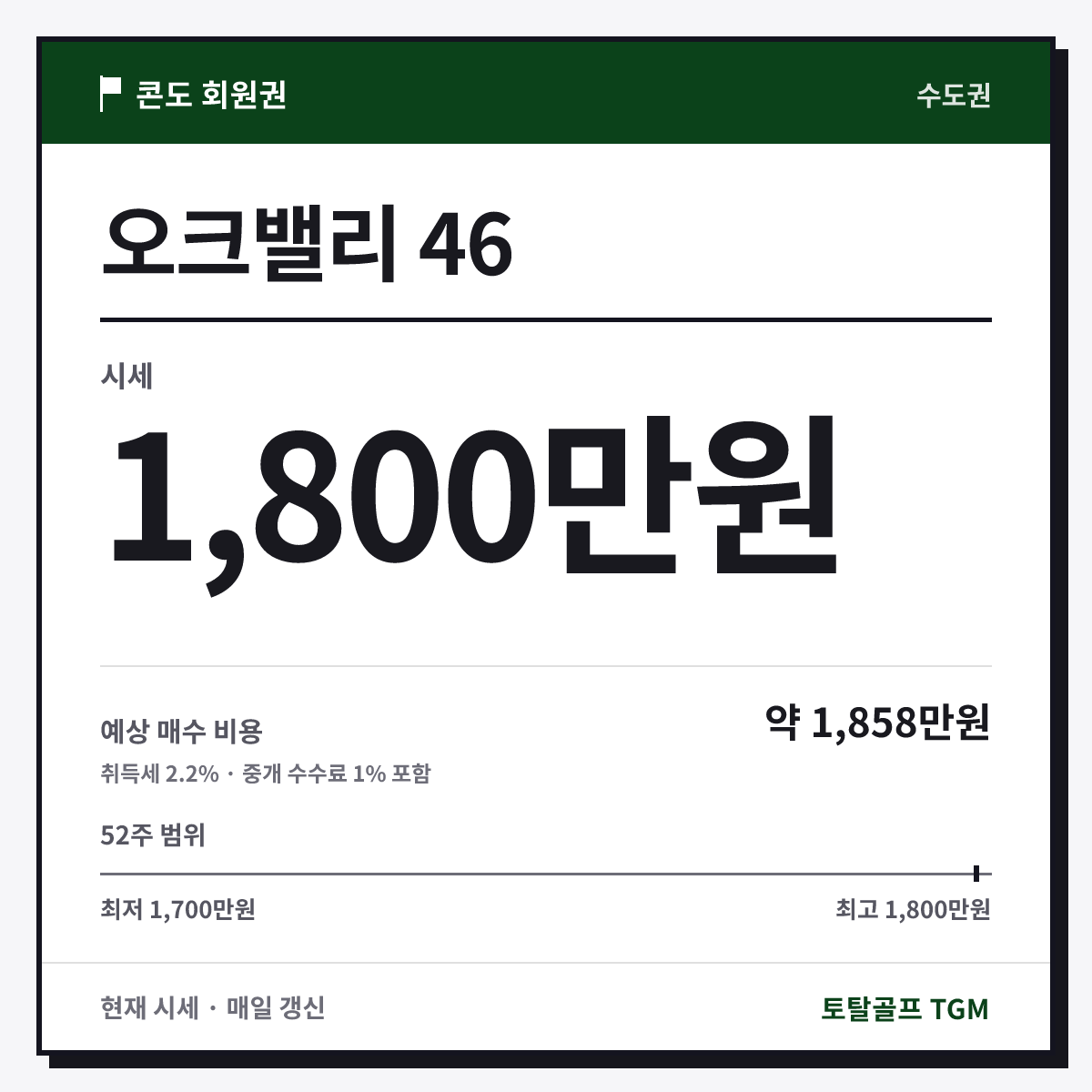 오크밸리 46 카드