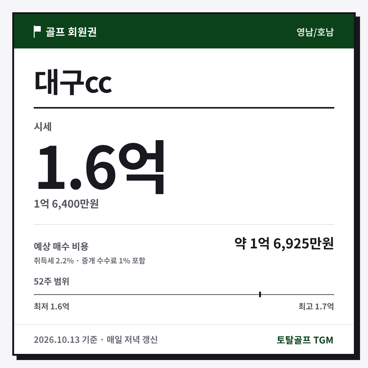 대구cc 카드