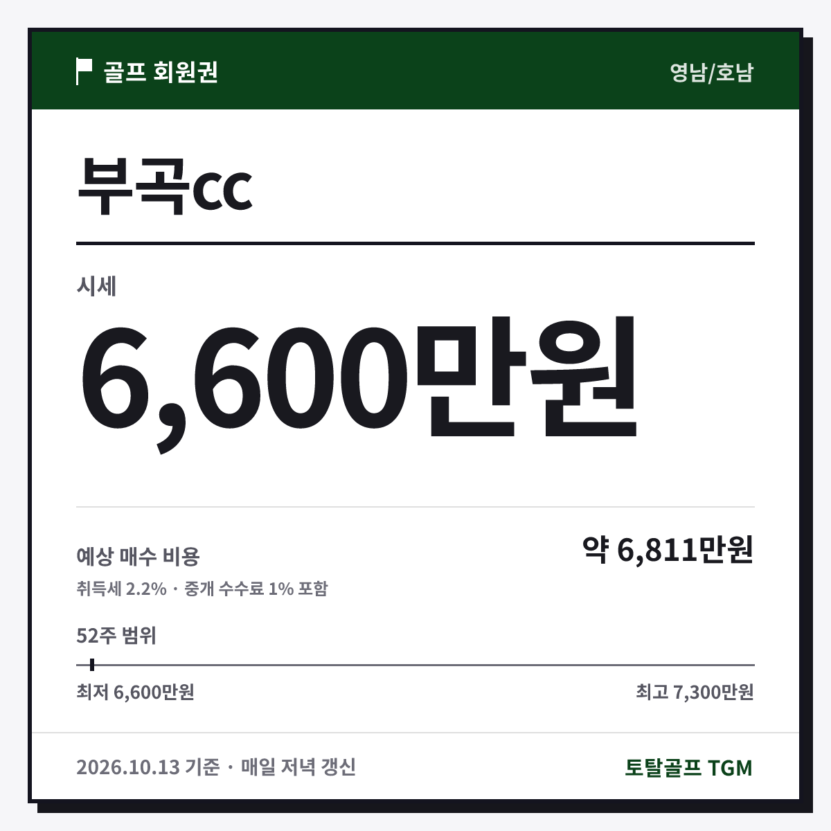 부곡cc 카드