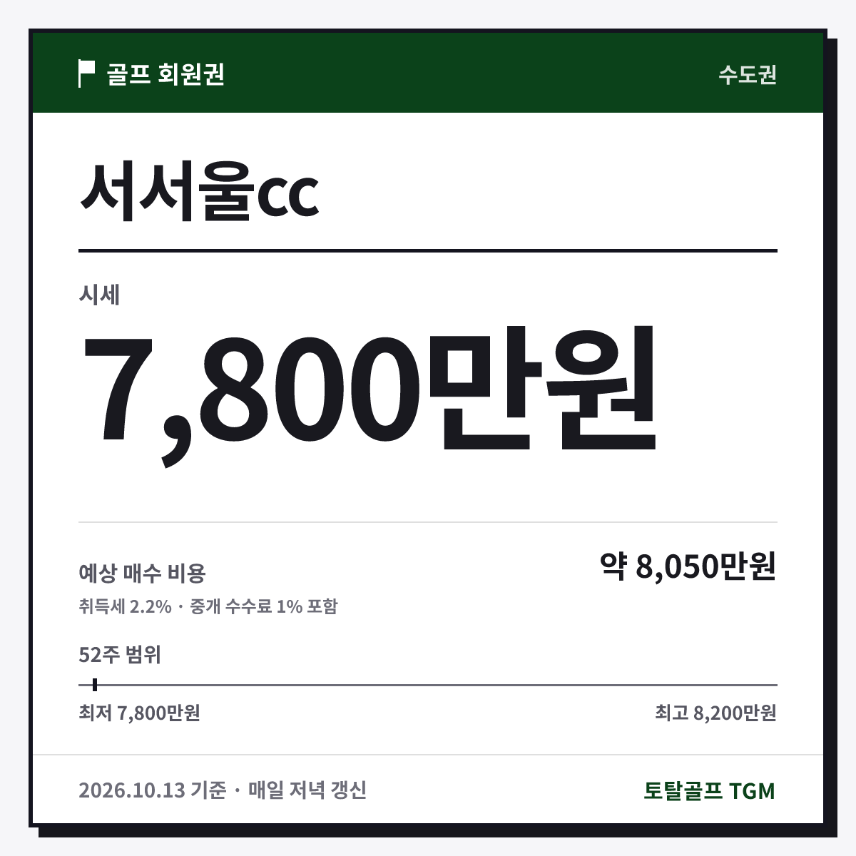 서서울cc 카드