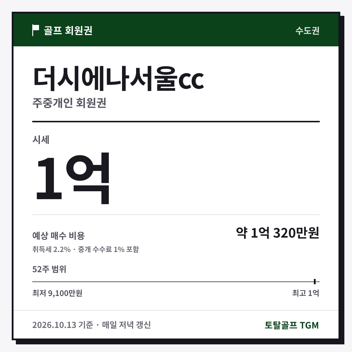 더시에나서울cc 주중개인 카드