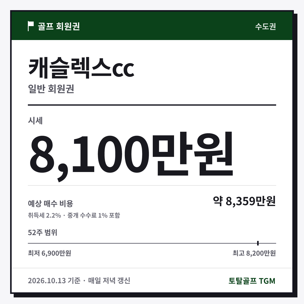 캐슬렉스cc 일반 카드