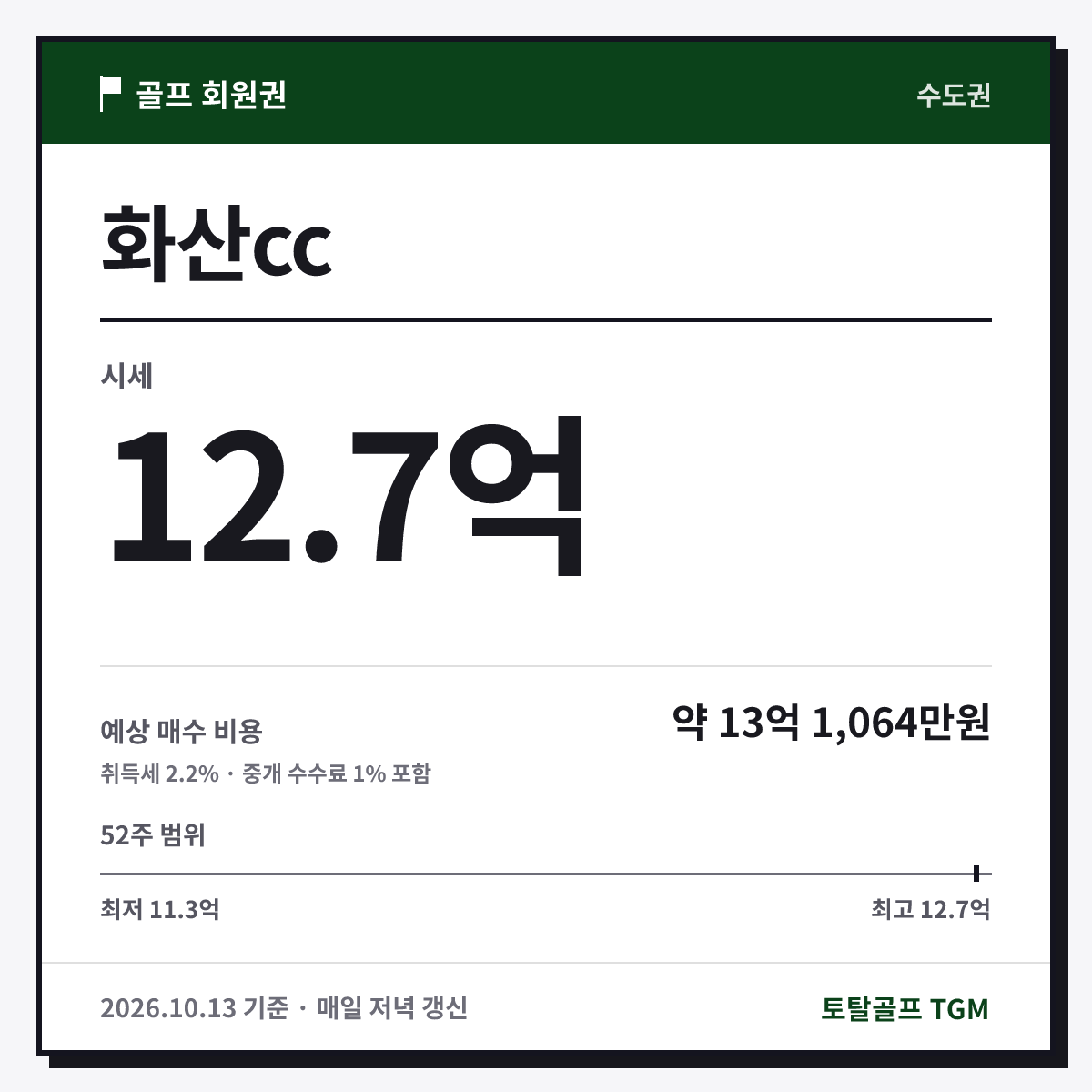 화산cc 카드